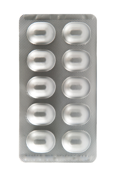 Aluminum blister pack show medicine texture background - Photo, Image