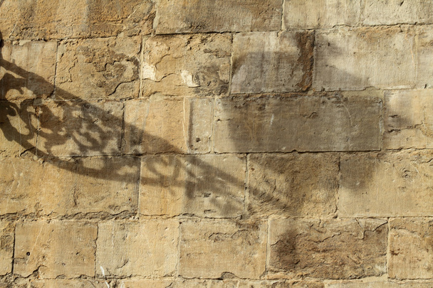 Schatten der stilvollen antiken Straßenlaterne, Projektion auf typische - Foto, Bild
