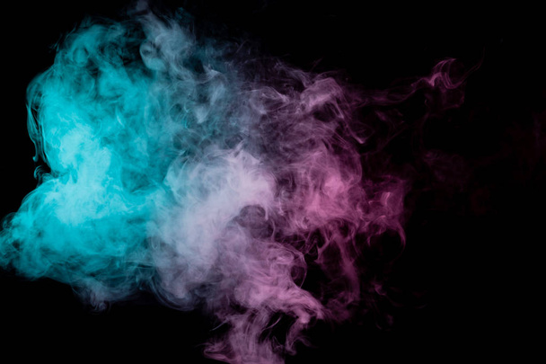 Fundo colorido com nuvens sinuosas de fumaça de padrões de
 - Foto, Imagem