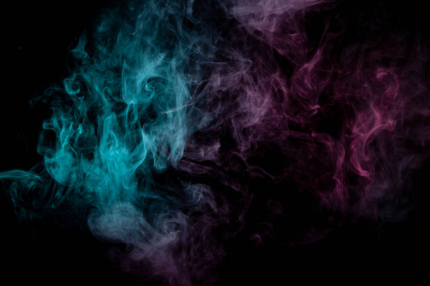 のパターンから煙の巻き雲と色付きの背景 - 写真・画像