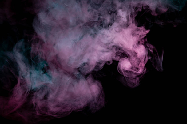 Kalıplardan duman sarma bulutları ile renkli arka plan - Fotoğraf, Görsel