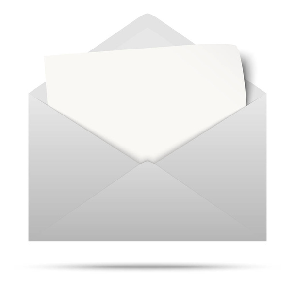 gekleurde envelop met lege papier - Vector, afbeelding