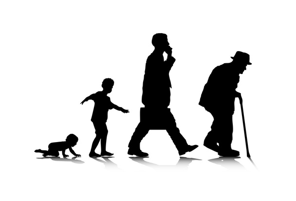 Envejecimiento humano
 - Vector, imagen