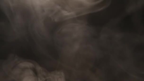 Atmospheric smoke Fog effect. VFX Element. Haze background. Abstract smoke cloud. Smoke in slow motion on black background. White smoke slowly floating through space against black background. - Footage, Video