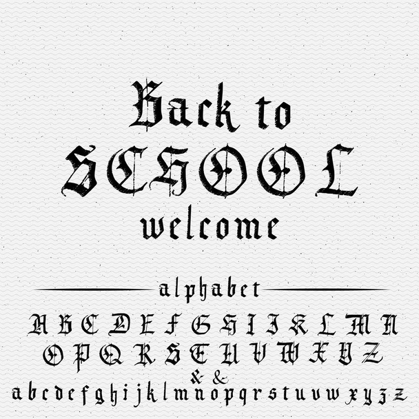 Ritorno a scuola - banner, carattere gotico per la tipografia, manifesti
 - Vettoriali, immagini