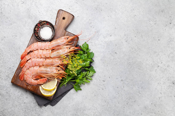 Fresh seafood. Langostino shrimps - Photo, Image