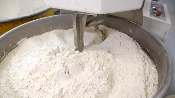 Stirs flour. Making bread - Footage, Video