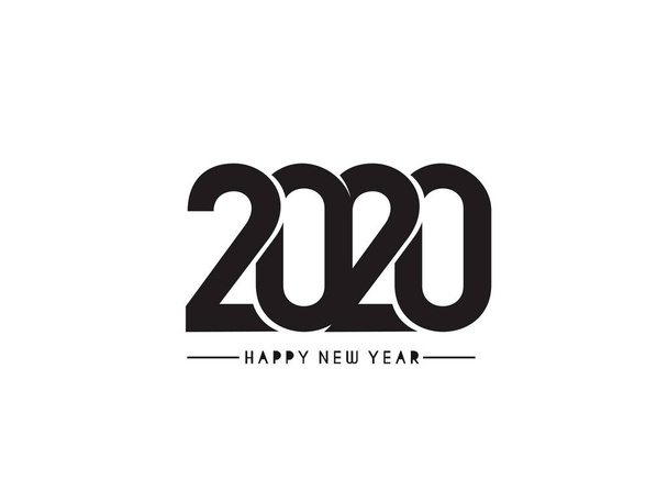 Ευτυχισμένο το νέο έτος 2020 λεκτικό σχεδιασμό κειμένου, απεικόνιση διάνυσμα. - Διάνυσμα, εικόνα