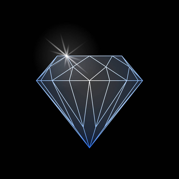 ダイヤモンドの輝き - ベクター画像