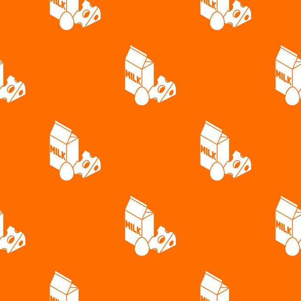 Milk product pattern vector orange - Vector, Image