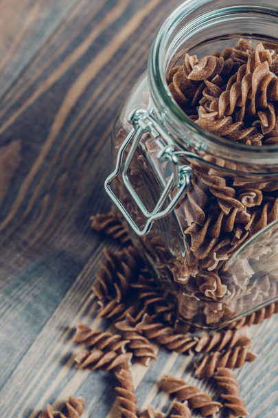 Glass jar with pasta - Photo, Image