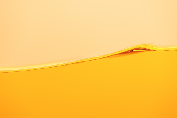 yellow bright liquid wave isolated on yellow - Photo, Image