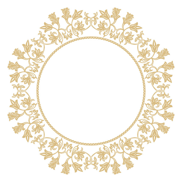 Circular baroque vector ornament. - Vektor, Bild