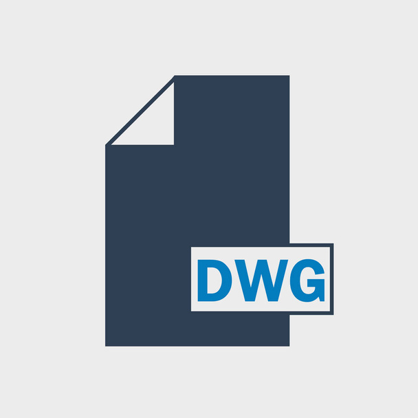 Formát souboru DWG ikona na šedém pozadí - Vektor, obrázek