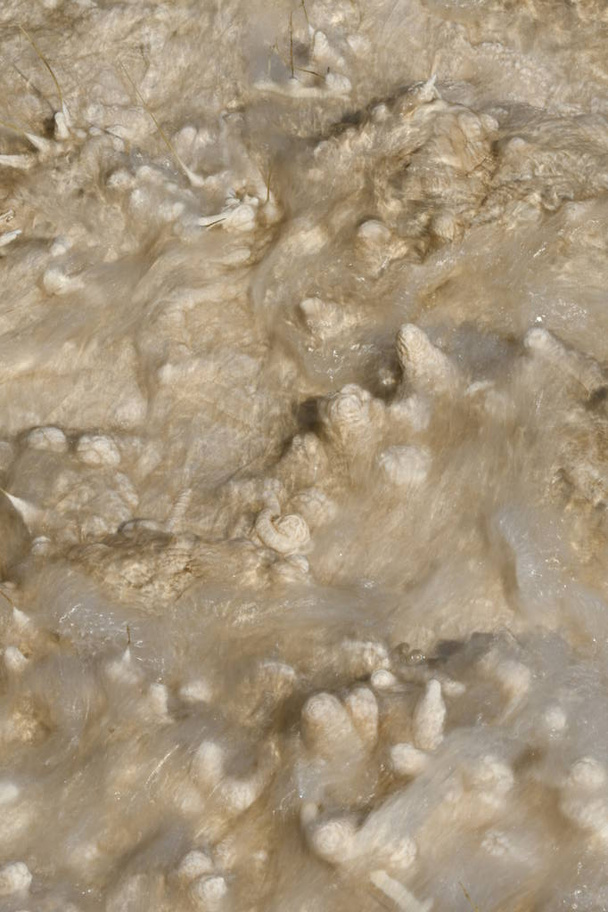 термальні джерела і вапнякові утворення в мамонтів Хот-Спрінгс в штаті Вайомінг в Америці - Фото, зображення