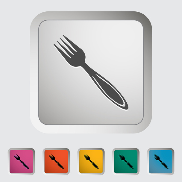 Fork icon - Wektor, obraz