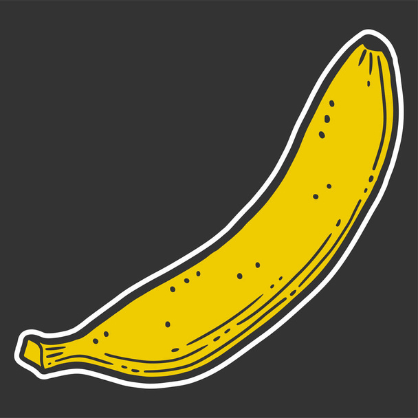 Biologische zoete banaan. Vector concept in Doodle en sketch stijl. - Vector, afbeelding