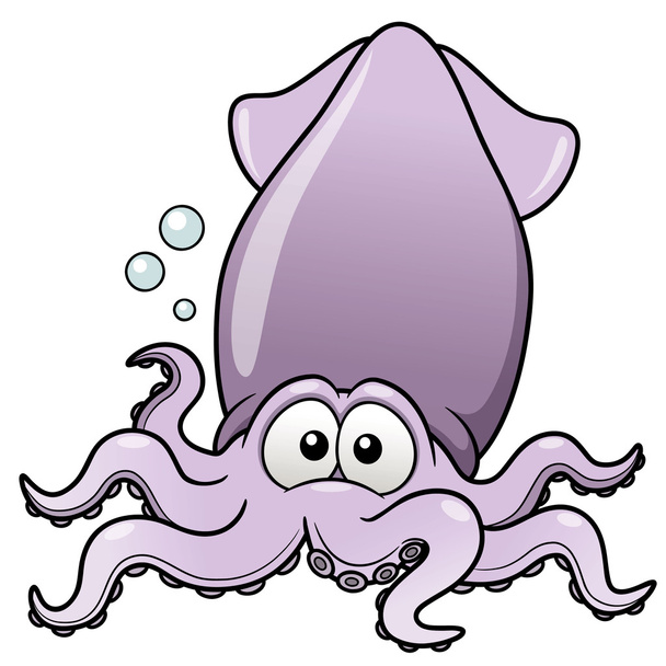 Squid cartoon - Вектор, зображення
