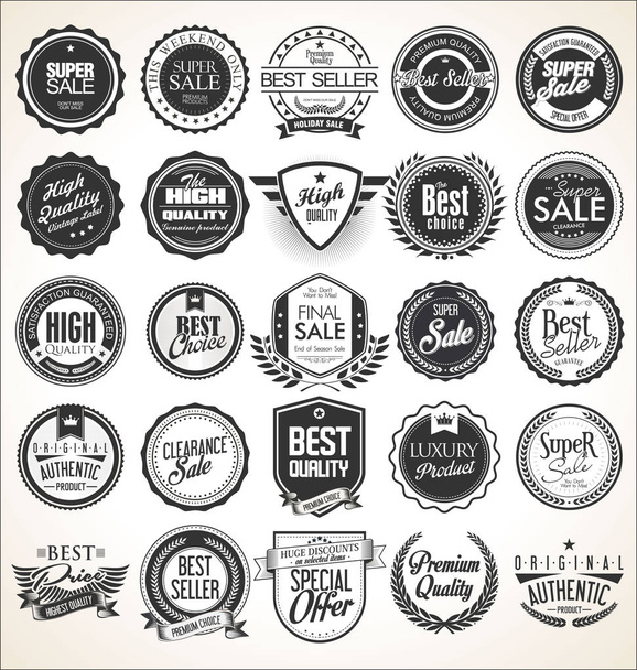 Retro vintage badges and labels  - Vektor, kép