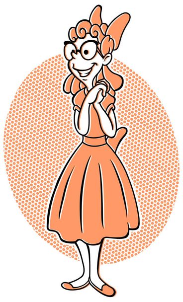 excited girl - Vector, Image
