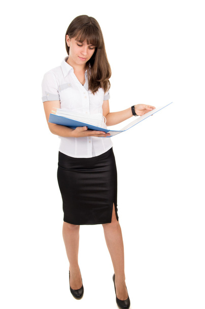 business lady keeps folder - Φωτογραφία, εικόνα