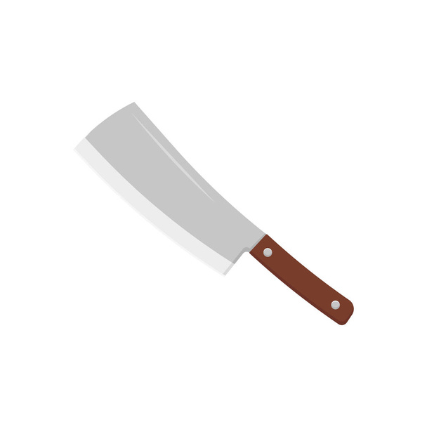 couteau à viande de cuisine sur fond blanc
 - Vecteur, image