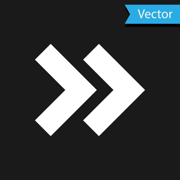 Icona Freccia Bianca isolata su sfondo nero. Direzione Simbolo freccia. Indicatore di navigazione. Illustrazione vettoriale
 - Vettoriali, immagini
