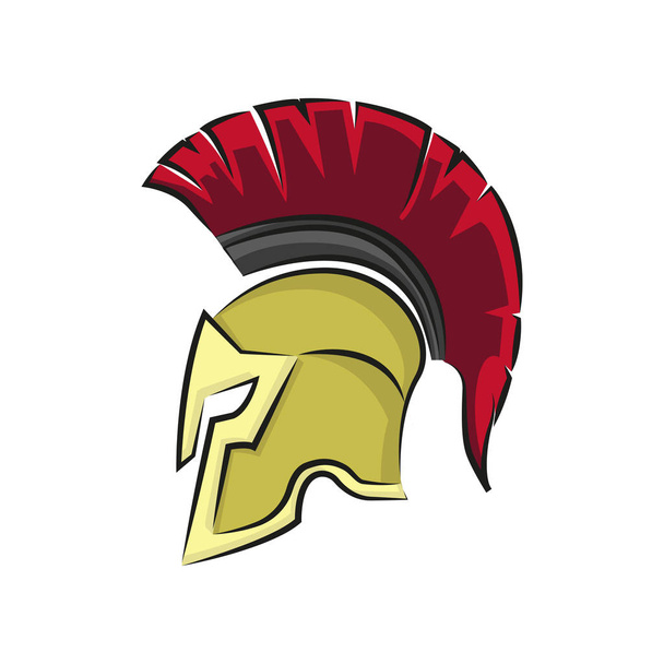 спартанський військовий шолом у плоскому стилі, вектор
 - Вектор, зображення