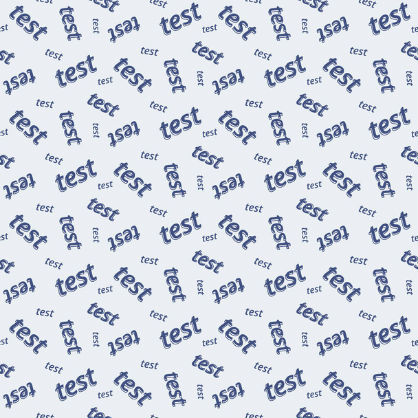 Seamless vector pattern with test text on it - Vector, Image