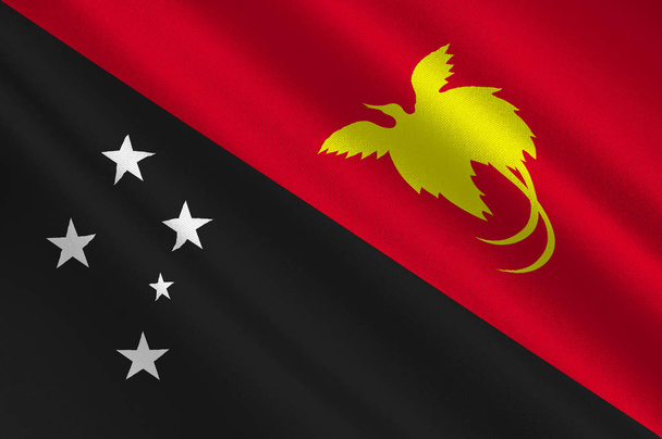 Flag of Papua - New Guinea, Port Moresby, Melanesia - Photo, Image