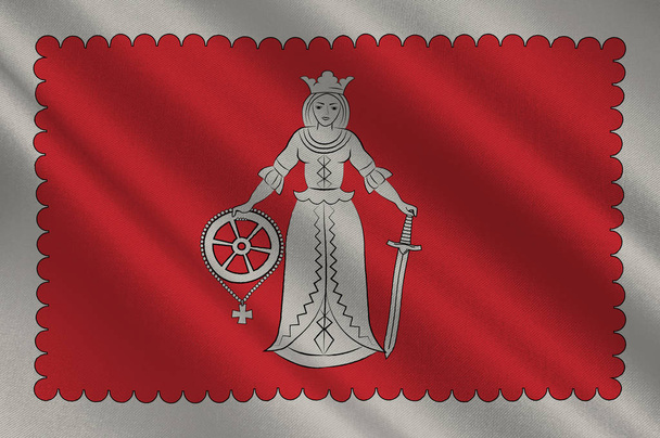 Kuldiga önkormányzatának zászlaja Lettországban - Fotó, kép