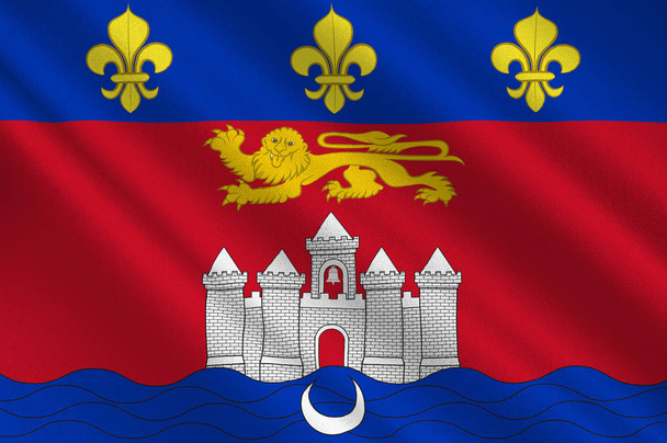 Flaga Bordeaux w Nouvelle-Aquitaine jest największym administra - Zdjęcie, obraz