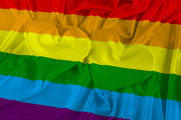 Szivárvány meleg és LMBT zászló - Fotó, kép