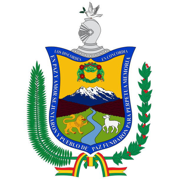 Wappen von la paz im plurinationalen Staat Bolivien - Vektor, Bild