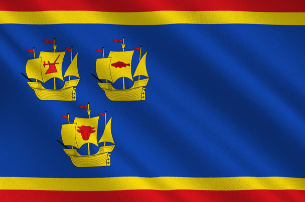 Flag of Nordfriesland in Schleswig-Holstein in Germany - Photo, Image
