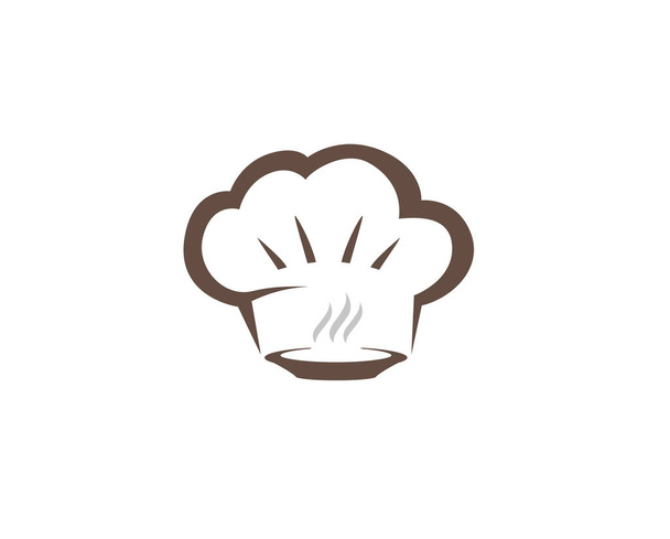 Yaratıcı soyut Chef şapka plaka logo tasarım vektör sembol Illüstrasyon - Vektör, Görsel
