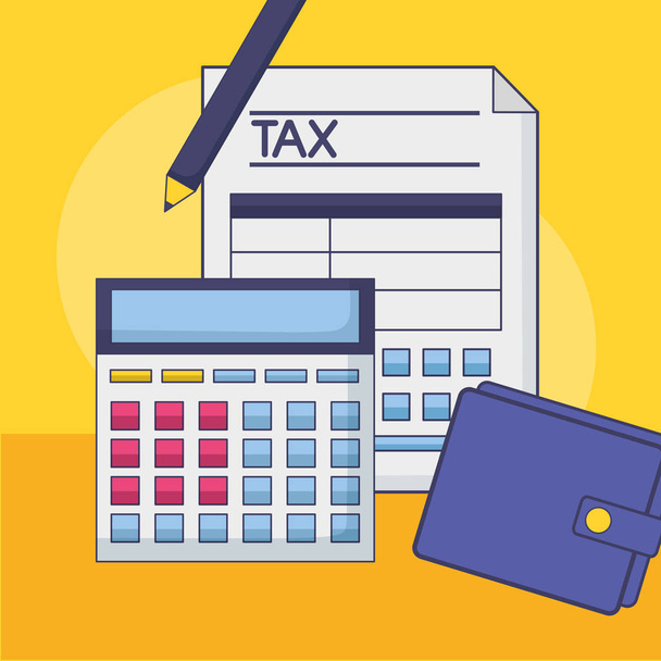 Векторный дизайн символов налогов и денег
 - Вектор,изображение