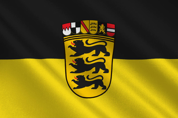 A németországi tartomány Baden-Württemberg zászlaja - Fotó, kép