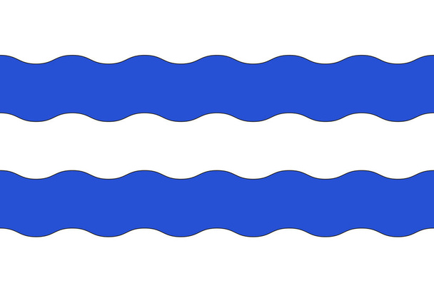 Flagge von nanterre in hauts-de-seine, Frankreich - Vektor, Bild
