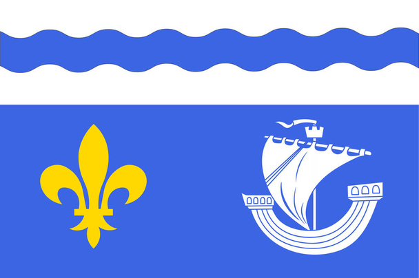 Vlajka Hauts-de-Seine, Francie - Vektor, obrázek