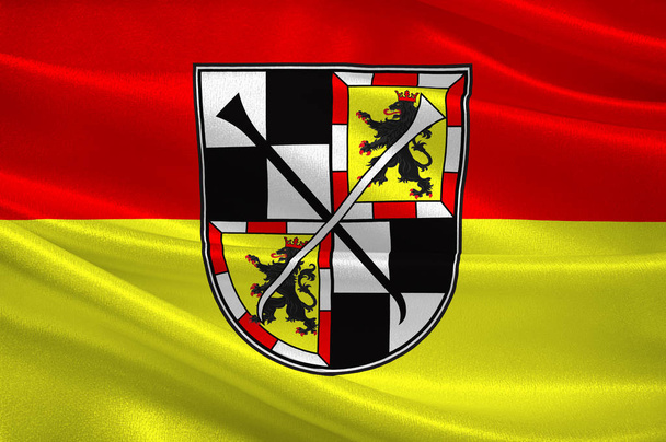 Bayreuthin lippu Ylä-Franconiassa Baijerissa, Saksassa
 - Valokuva, kuva