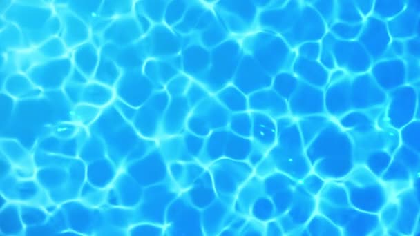 Woda kaustyczna backgoround. Czysta, czysta niebieska woda w basenie. Płynna pętla-możliwość animacji 3D 4K. - Materiał filmowy, wideo