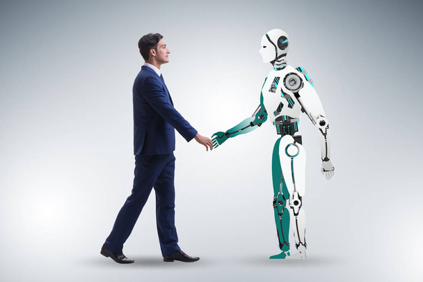 Концепция сотрудничества человека и роботов
 - Фото, изображение