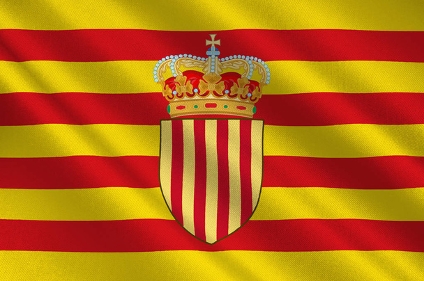 Katalánská vlajka Španělska. - Fotografie, Obrázek
