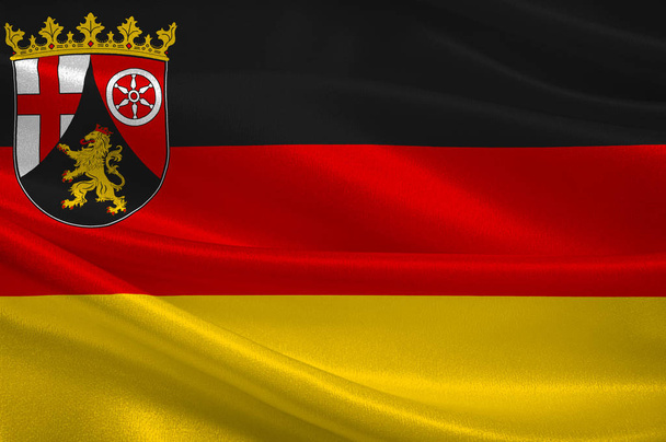 σημαία της Ρηνανίας-Παλατινάτου, Γερμανία - Φωτογραφία, εικόνα