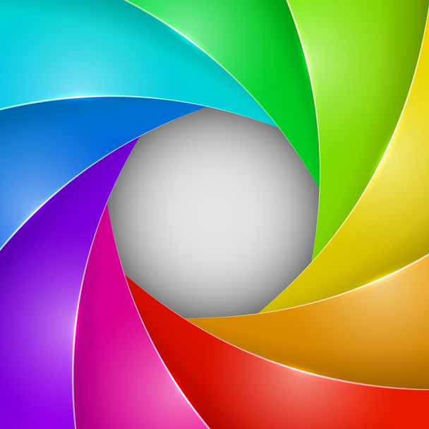 Abstract colorful photo shutter aperture - Vector, Image