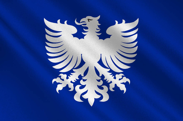 バイエルン州下部フランコニアのシュヴァンフルトの旗, ドイツ - 写真・画像