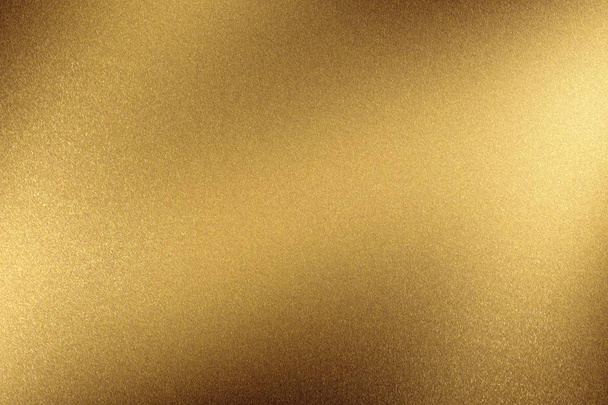 Brushed bronze wave metal wall, abstract texture background - Photo, Image