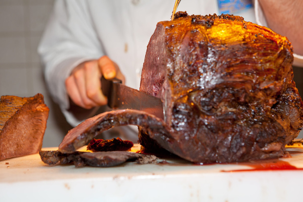 Roast meat is being carved - Photo, Image