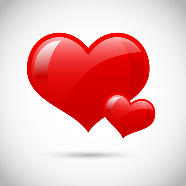 Red love heart - Vetor, Imagem
